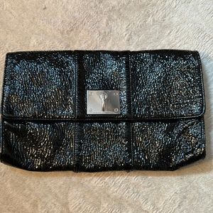Armani Exchange - Black patent leather clutch bag. Great condition